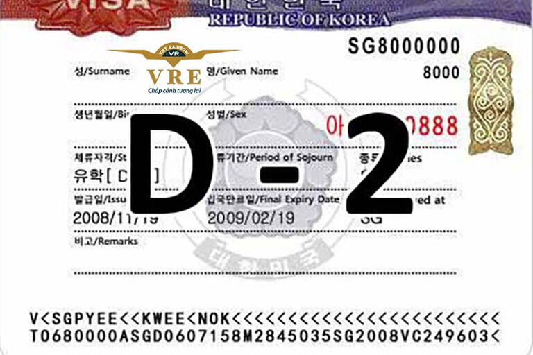 Du học sinh theo diện visa D2 có thể ở lại Hàn Quốc trong thời gian đào tạo