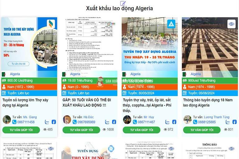 Các đơn hàng xklđ Algeria được cập nhật liên tục trên sanxuatkhaulaodong.com