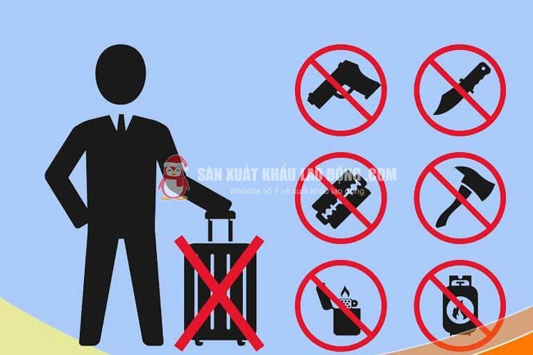 Không mang theo các đồ vật bị cấm khi đến Singapore