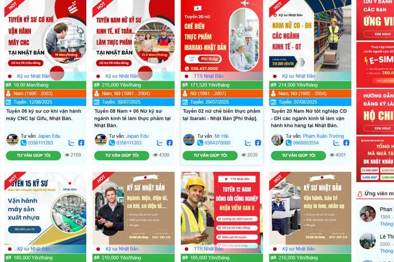 Các đơn hàng kỹ sư Nhật Bản được cập nhật liên tục trên Sàn xuất khẩu lao động. Com