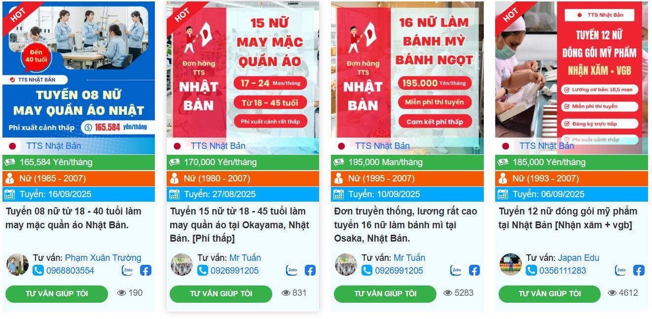 Đơn hàng các nhóm ngành nghề khác cũng được cập nhật liên tục trên sàn