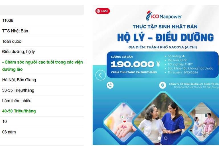 Đơn hàng điều dưỡng nợ phí