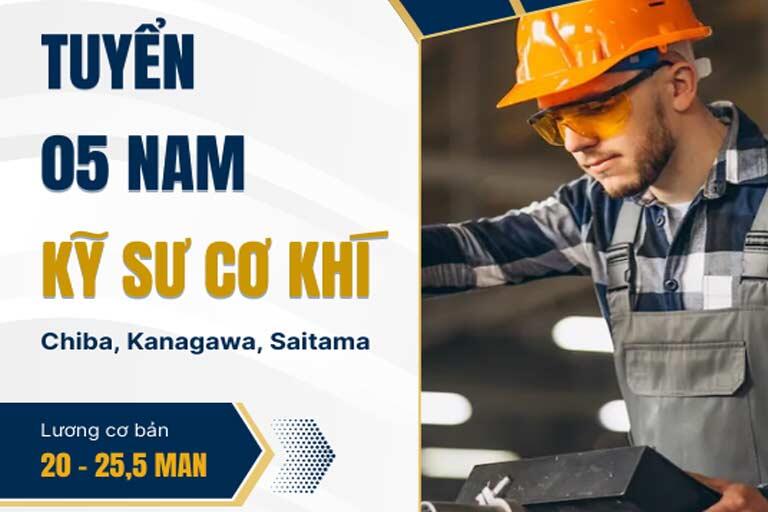 Đơn hàng kỹ sư cơ khí tại Chiba có mức lương hấp dẫn