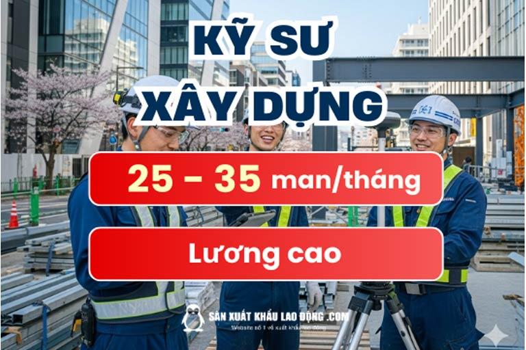 Mức lương hấp dẫn khi làm kỹ sư xây dựng tại Osaka