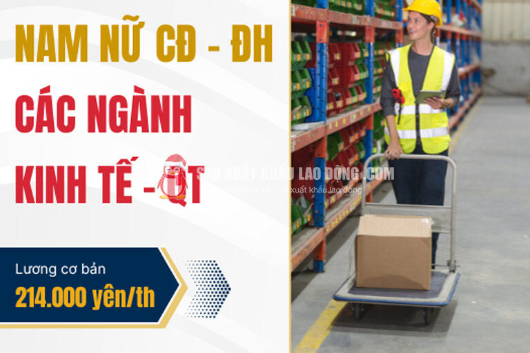 Tuyển 20 Nam/Nữ Vận hành kho hàng tại Nhật Bản