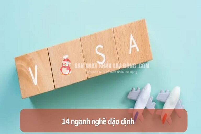 Visa đặc định 1 (Tokutei Gino 1) hiện được &aacute;p dụng cho 14 ng&agrave;nh nghề