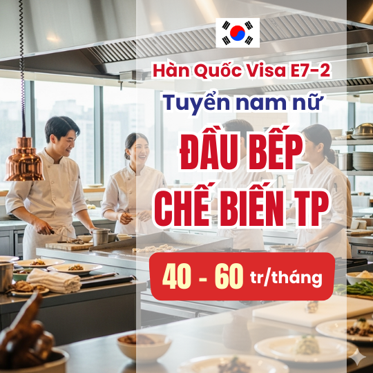 TÌM VIỆC NẤU ĂN CHO NGƯỜI HÀN QUỐC TẠI BÌNH DƯƠNG VỚI MỨC LƯƠNG HẤP DẪN
